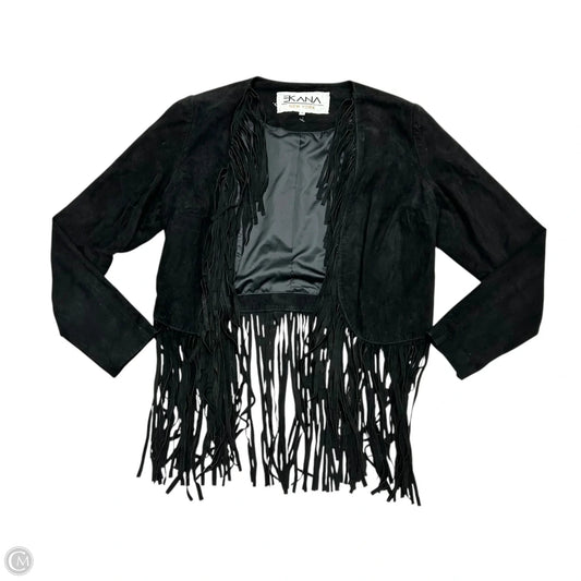 Jacket Leather By Ekana In Black, Size: M