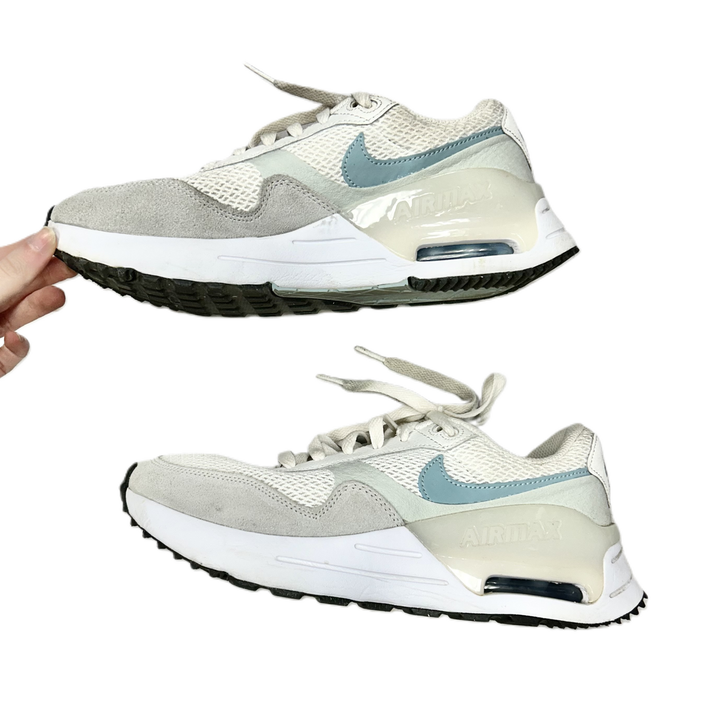 Shoes Sneakers By Nike In Blue & White, Size: 9