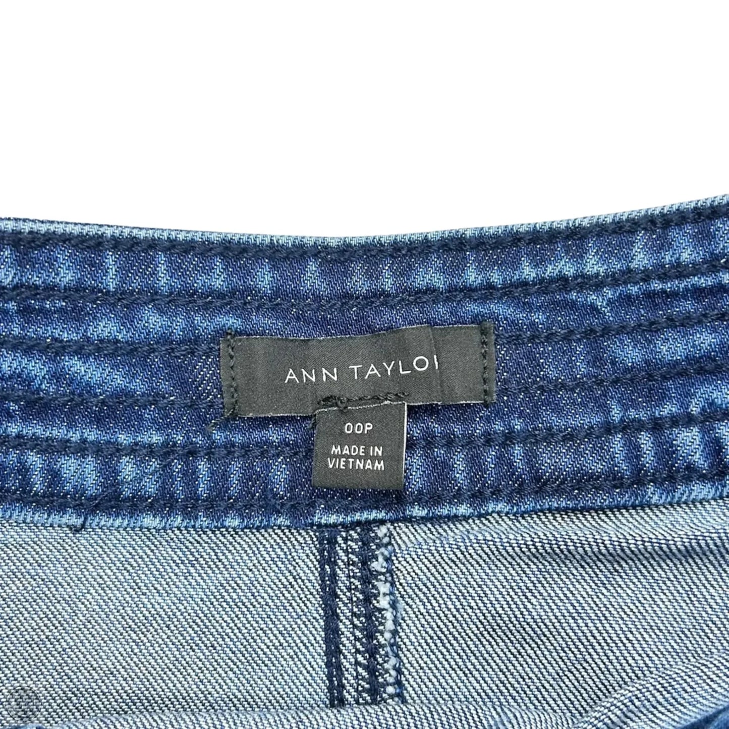 Skirt Midi By Ann Taylor In Blue Denim, Size: Xxsp