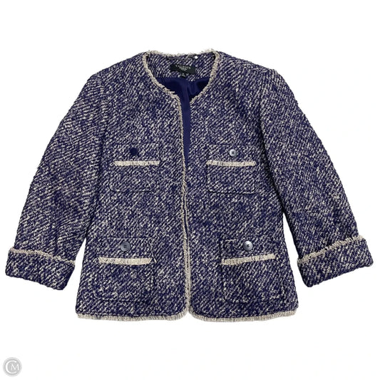 Blazer By Talbots In Cream & Purple, Size: Mp