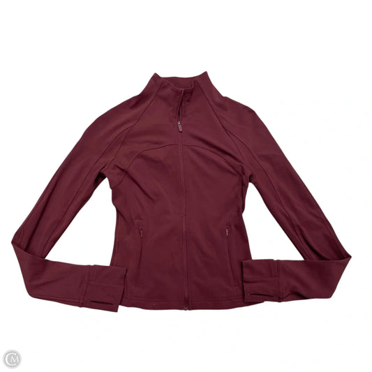 Athletic Jacket By Lululemon In Maroon, Size: S