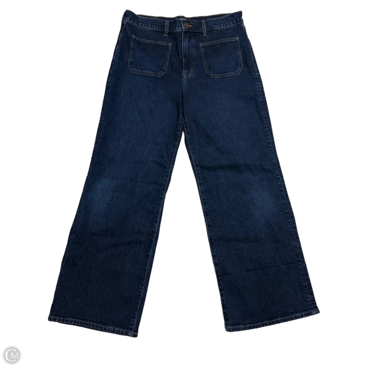 Jeans Wide Leg By J. Crew In Blue Denim, Size: 10