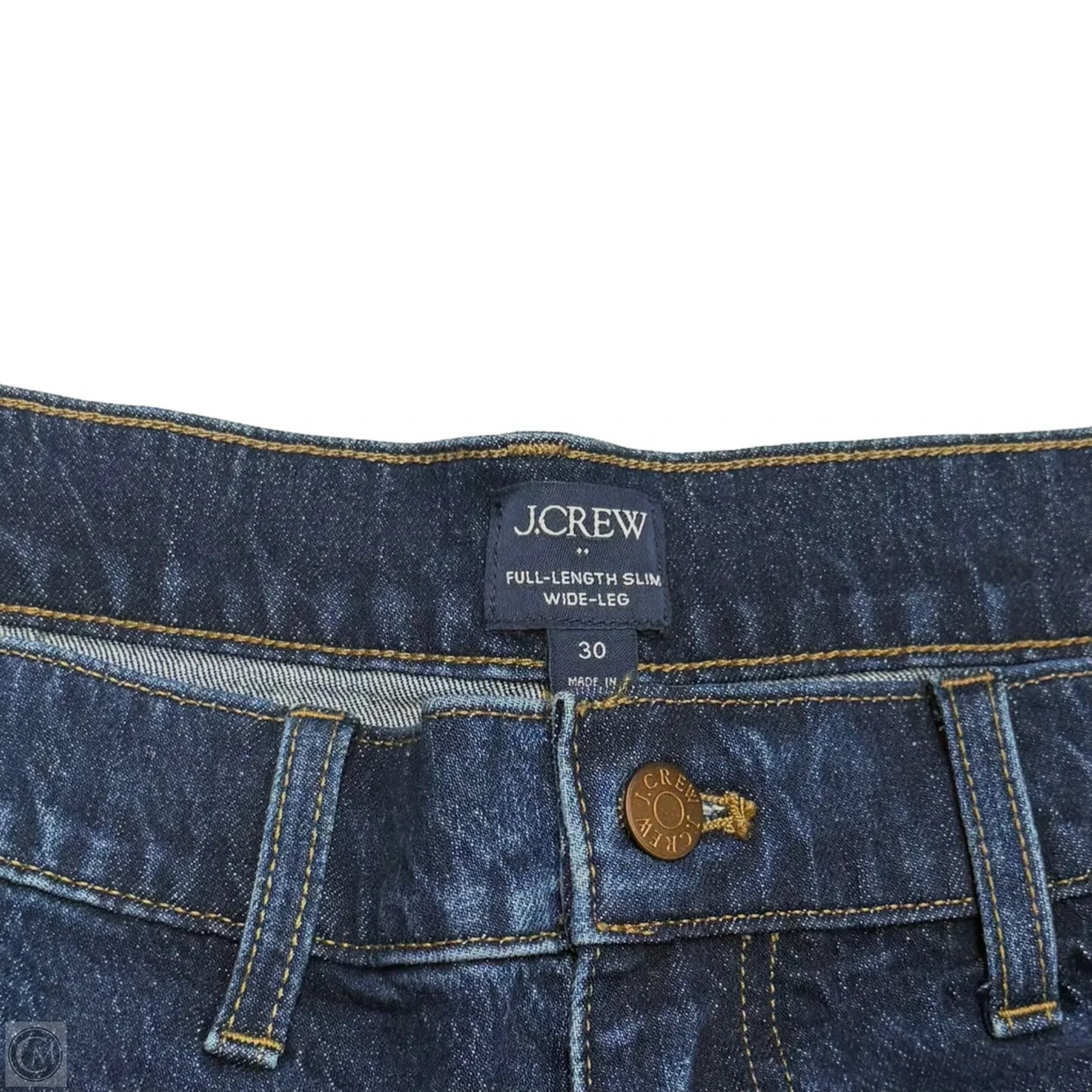 Jeans Wide Leg By J. Crew In Blue Denim, Size: 10