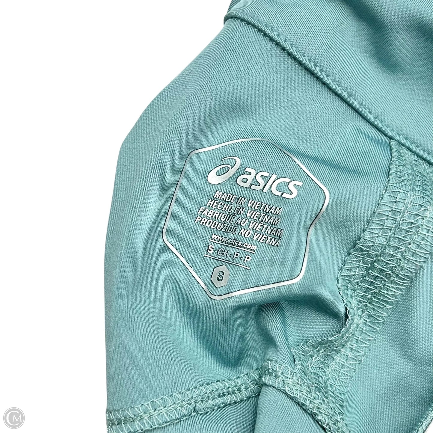 Athletic Jacket By Asics In Blue, Size: S