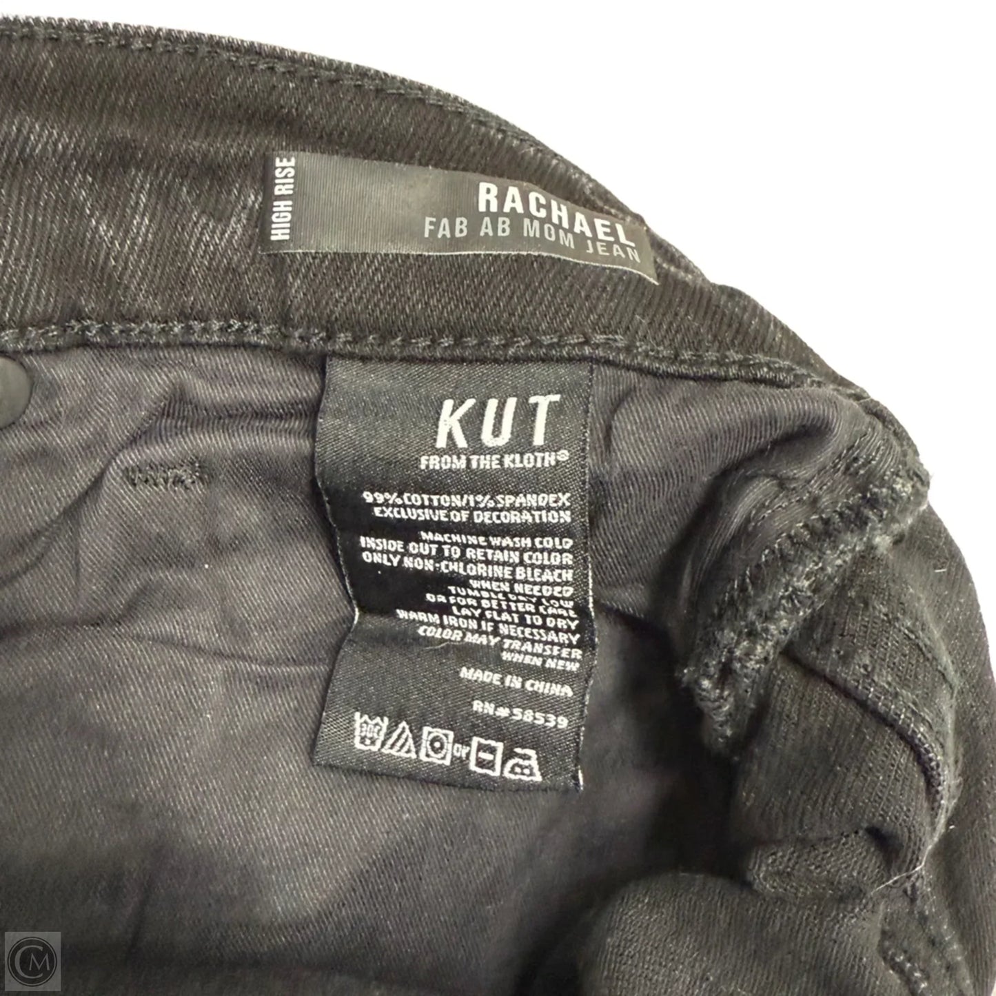 Jeans Skinny By Kut In Black Denim, Size: 6