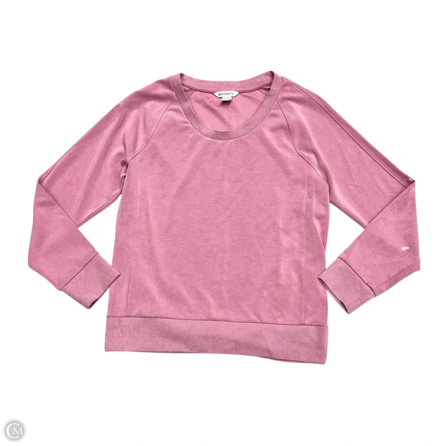 Athletic Top Long Sleeve Collar By Athleta In Pink, Size: S