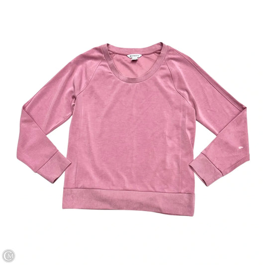 Athletic Top Long Sleeve Collar By Athleta In Pink, Size: S
