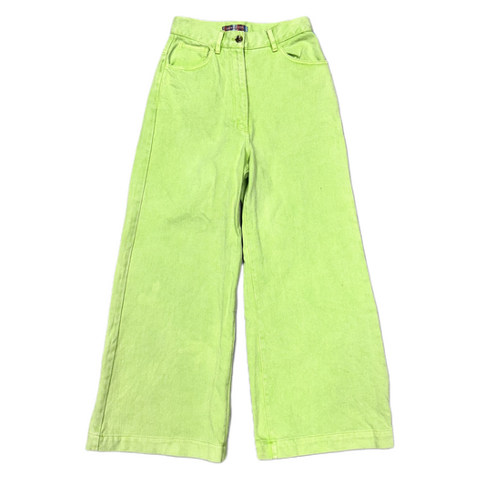 Jeans Wide Leg By Urban Outfitters In Green Denim, Size: 4