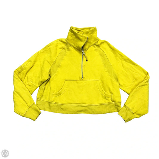 Athletic Sweatshirt Collar By Lululemon In Yellow, Size: M/L