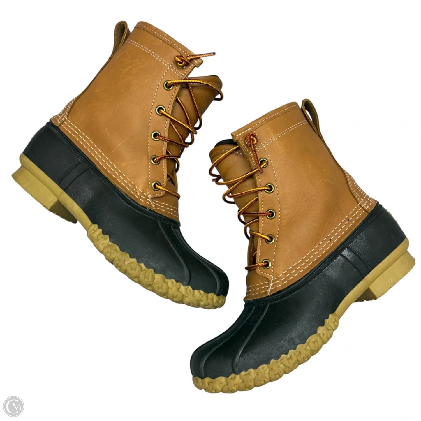 Boots Rain By L.l. Bean In Brown & Tan, Size: 8