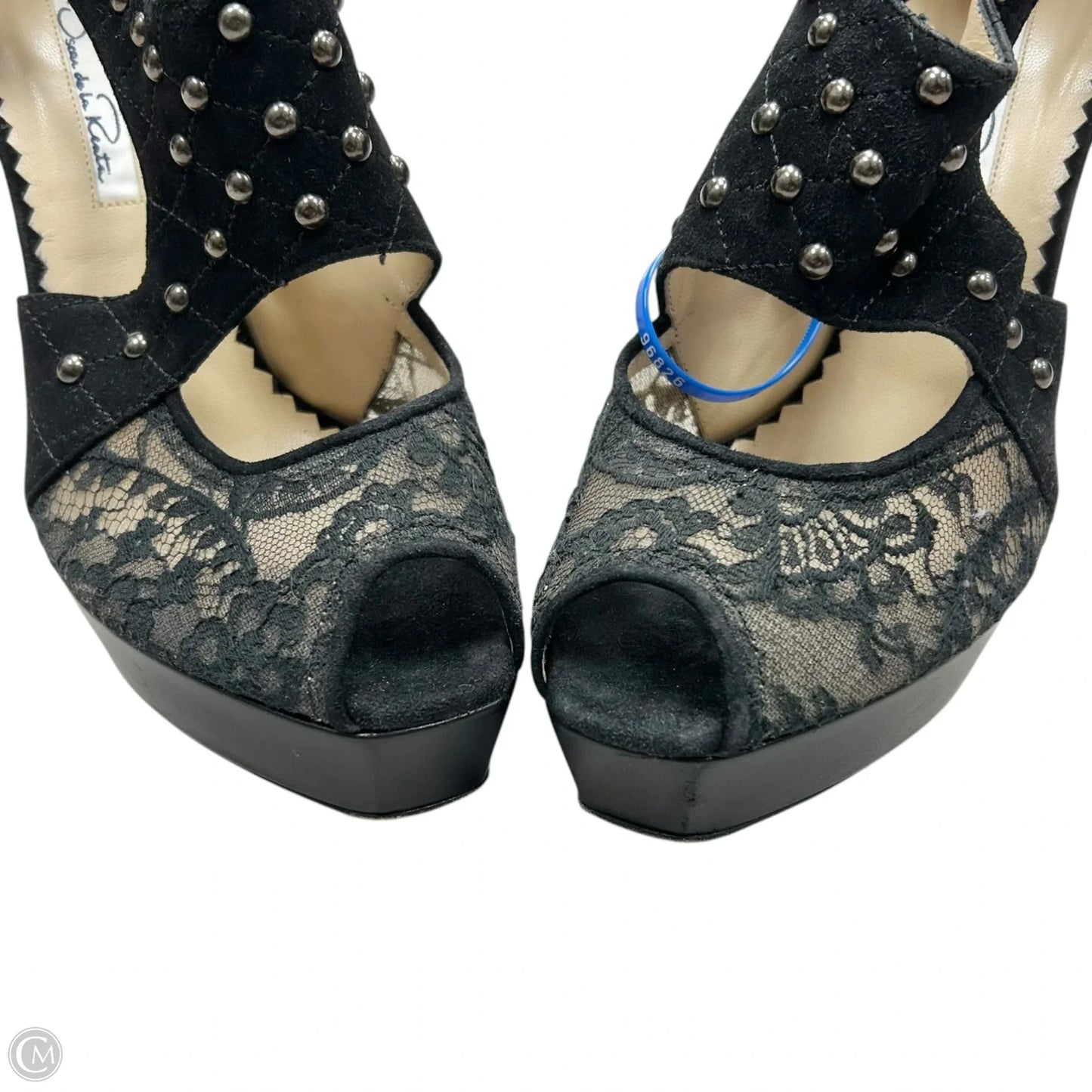 Shoes Luxury Designer By Oscar De La Renta In Black, Size: 7.5