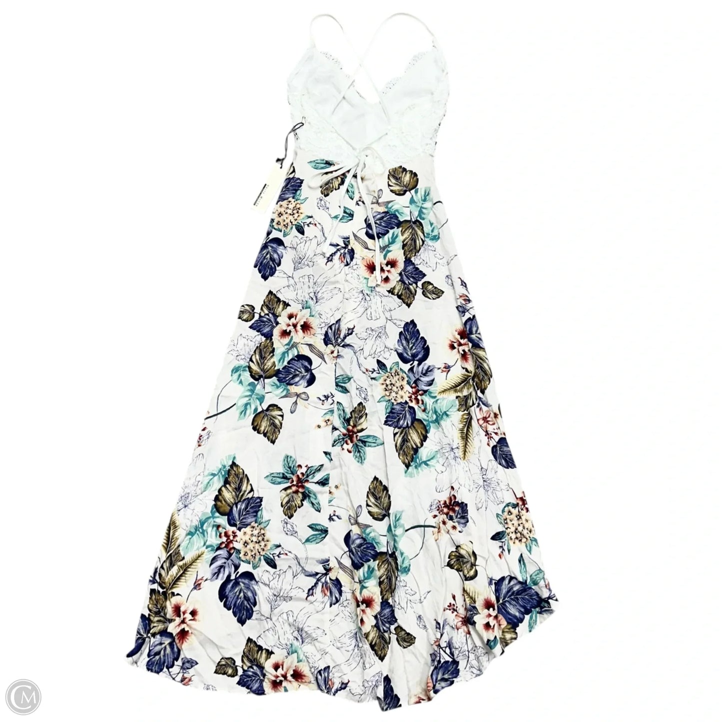 Dress Casual Maxi By Haute Monde In Blue & White, Size: S