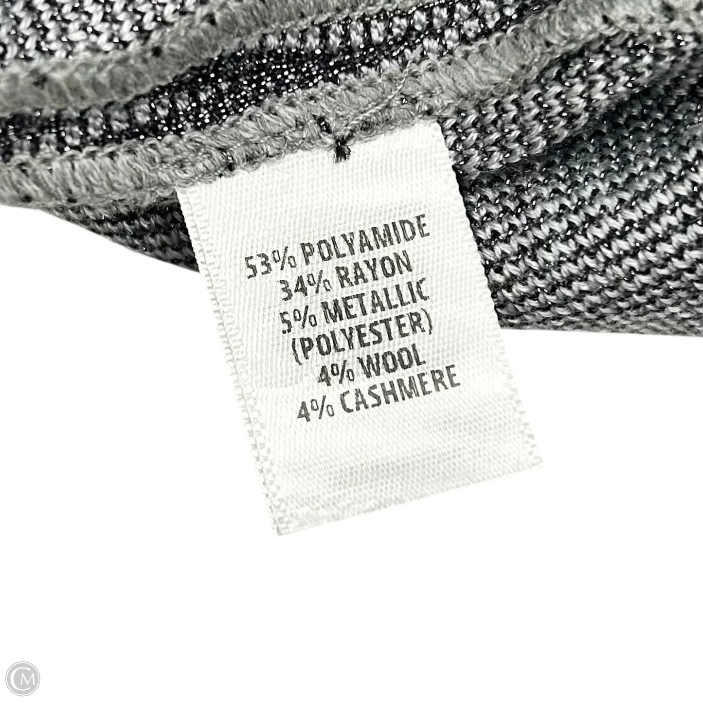 Tank Top By St. John In Black & Silver, Size: S