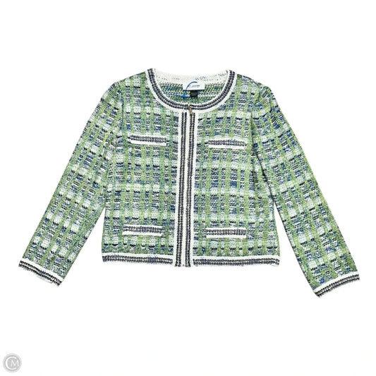 Jacket Luxury Designer By St John Collection In Blue & Green, Size: M