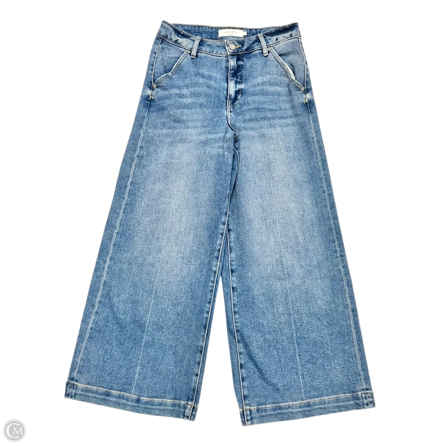 Jeans Cropped By Hidden In Blue Denim, Size: 2