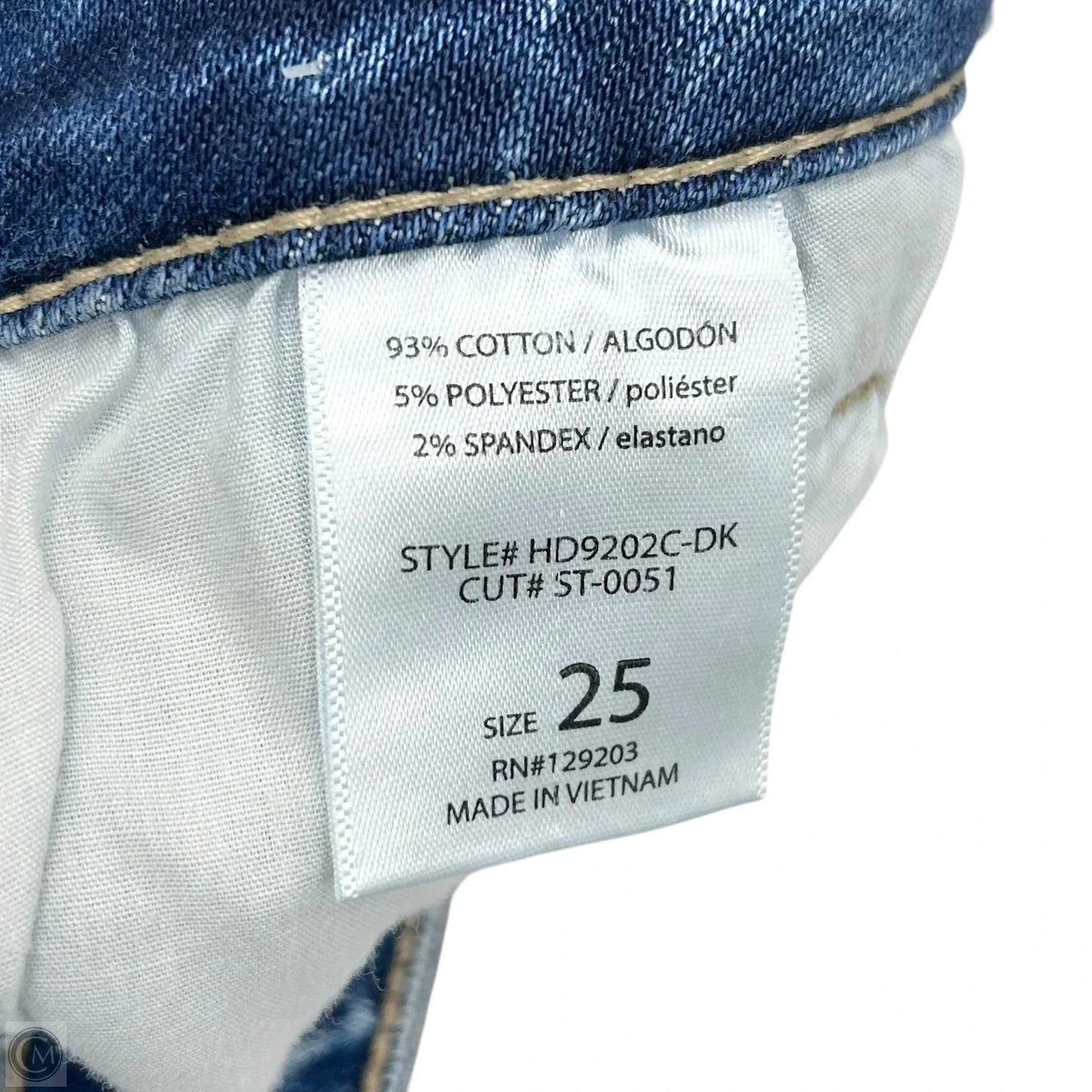 Jeans Cropped By Hidden In Blue Denim, Size: 2