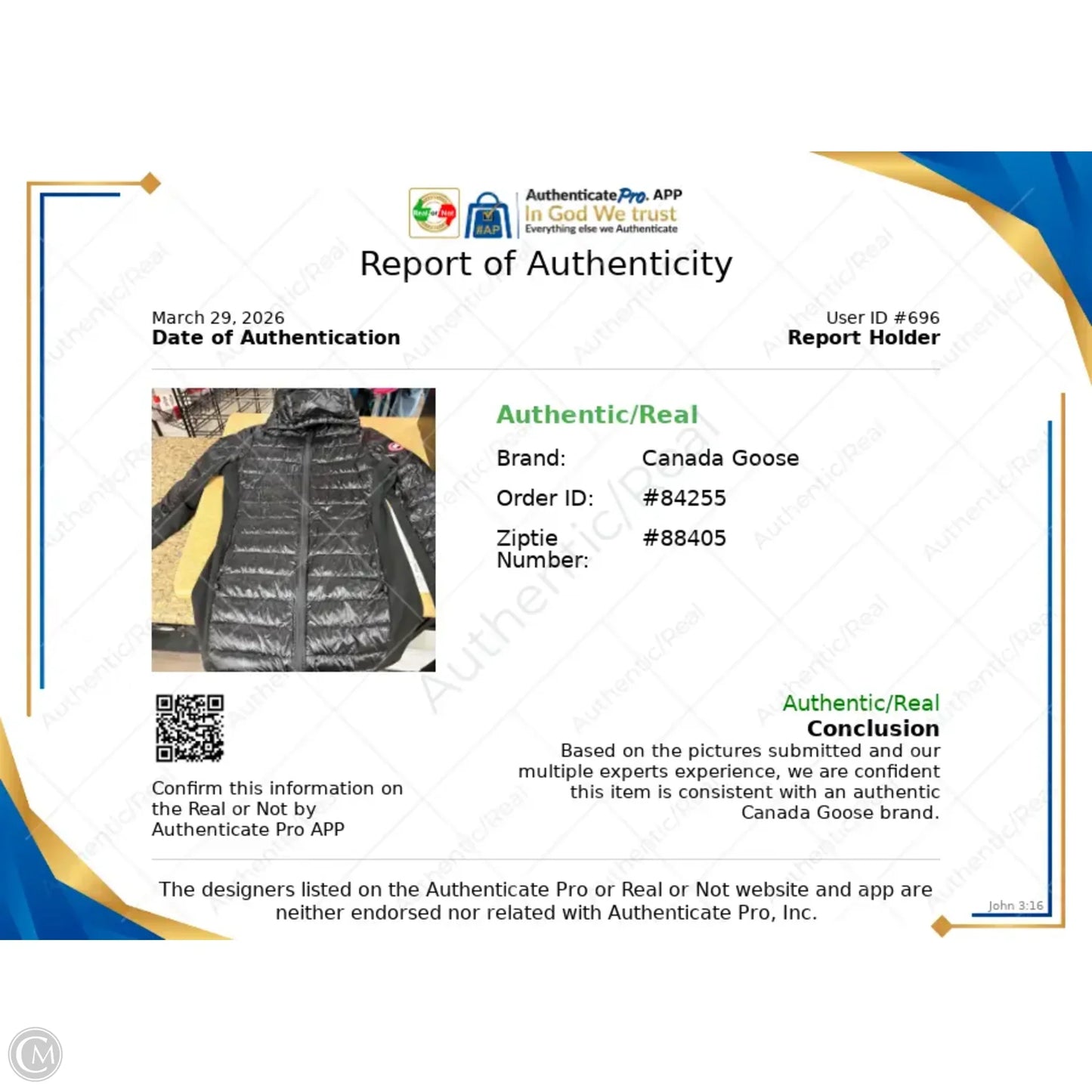 Jacket Luxury Designer By Canada Goose In Black, Size: Xl