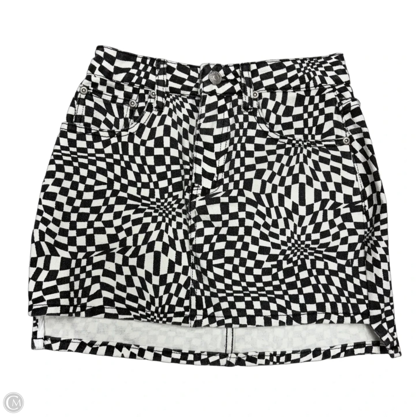 Skirt Mini & Short By Grey Lab In Checkered Pattern, Size: Xs