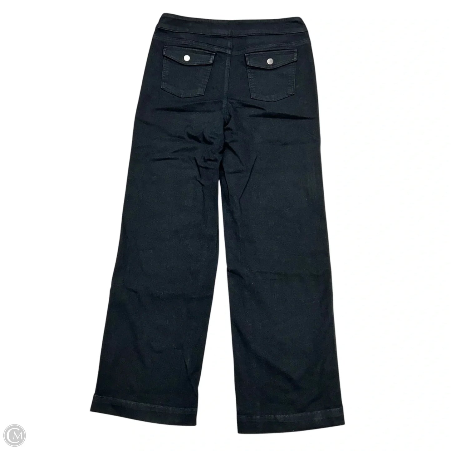 Jeans Wide Leg By Chicos In Black Denim, Size: 10