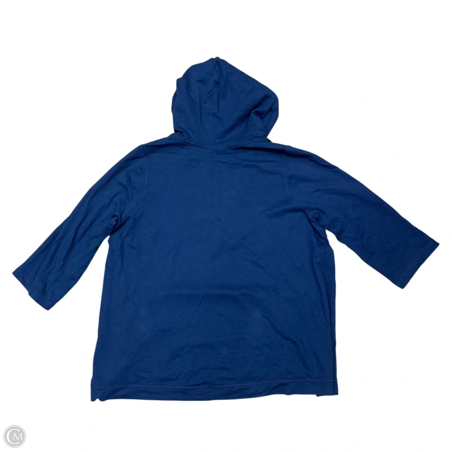 Sweatshirt Hoodie By J. Jill In Blue & White, Size: 2x