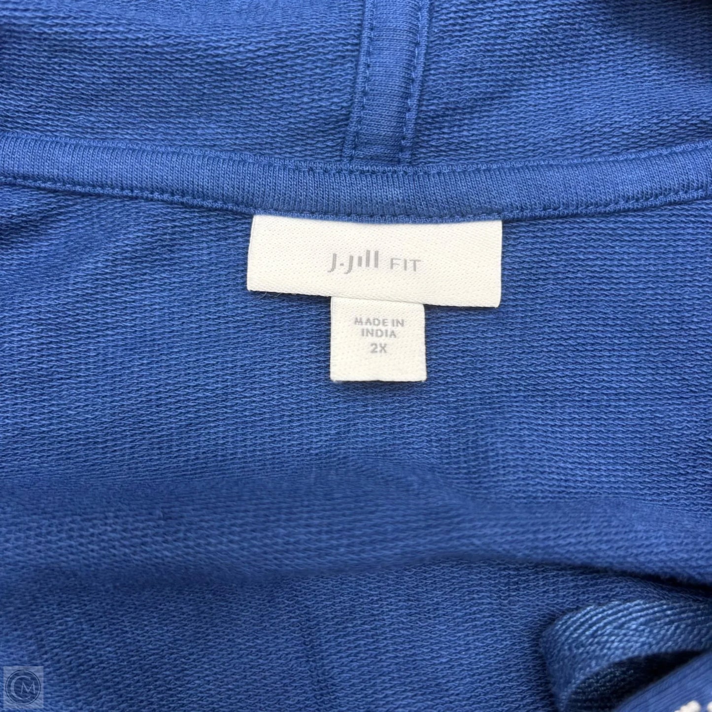 Sweatshirt Hoodie By J. Jill In Blue & White, Size: 2x