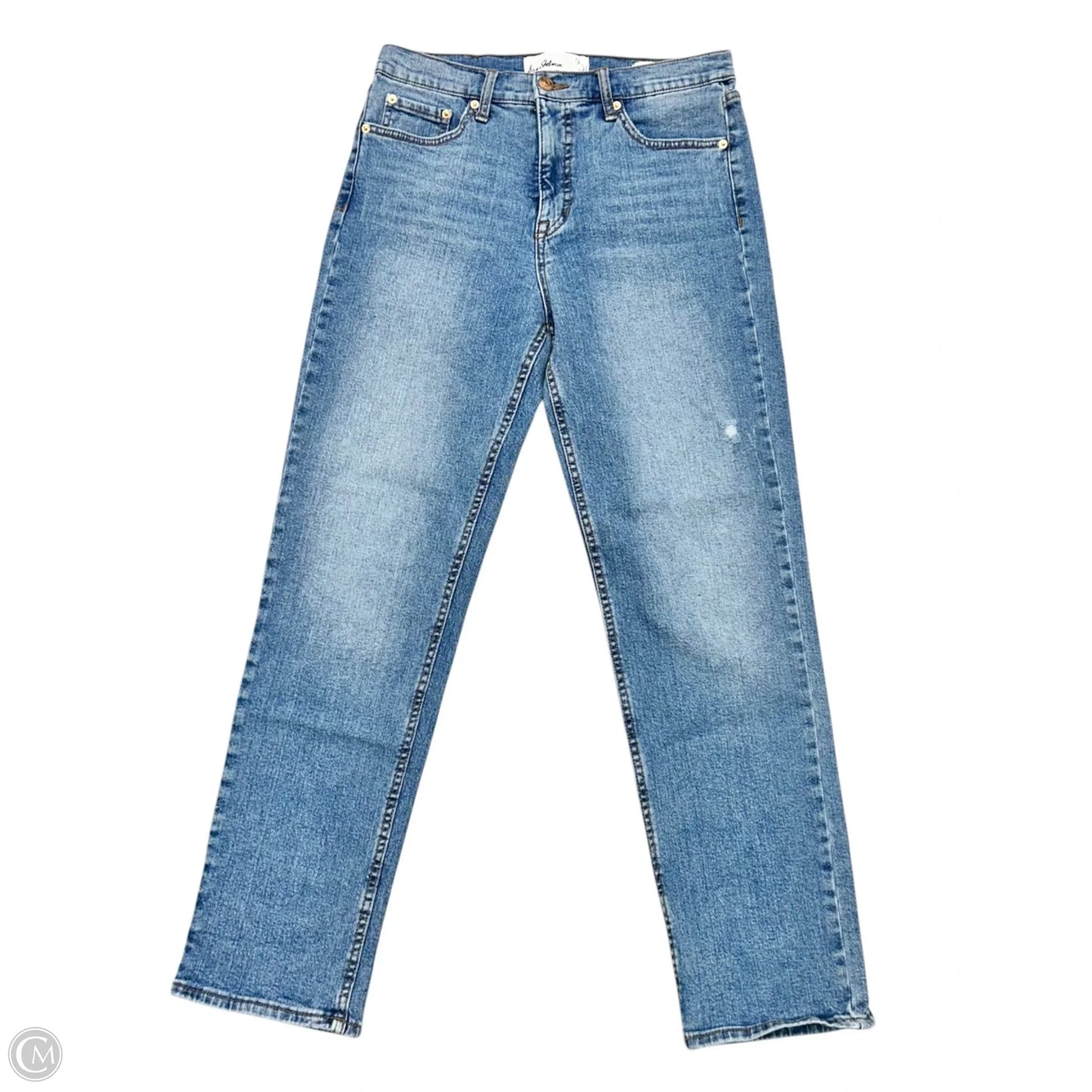Jeans Straight By Sam Edelman In Blue Denim, Size: 6