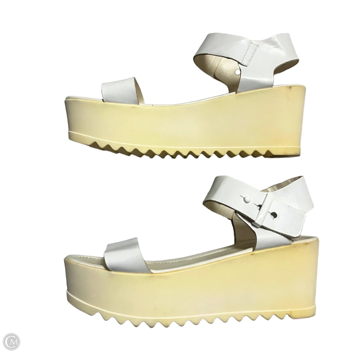 Shoes Heels Wedge By Steve Madden In White, Size: 10