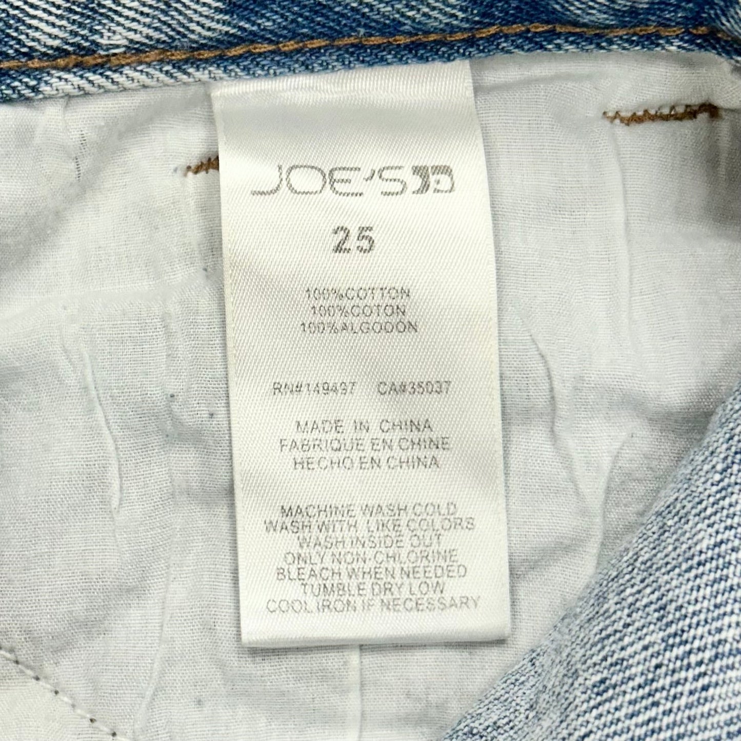 Blue Denim Jeans Designer By Joes Jeans, Size: 0