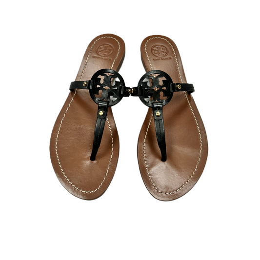 Black & Brown Sandals Designer By Tory Burch, Size: 8