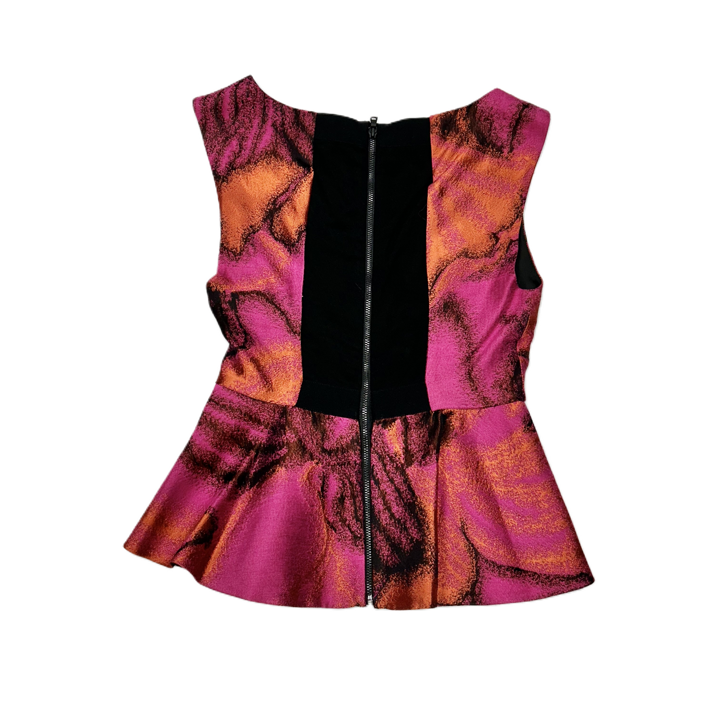 Top Sleeveless Designer By Alice + Olivia In Orange & Purple, Size: Xs