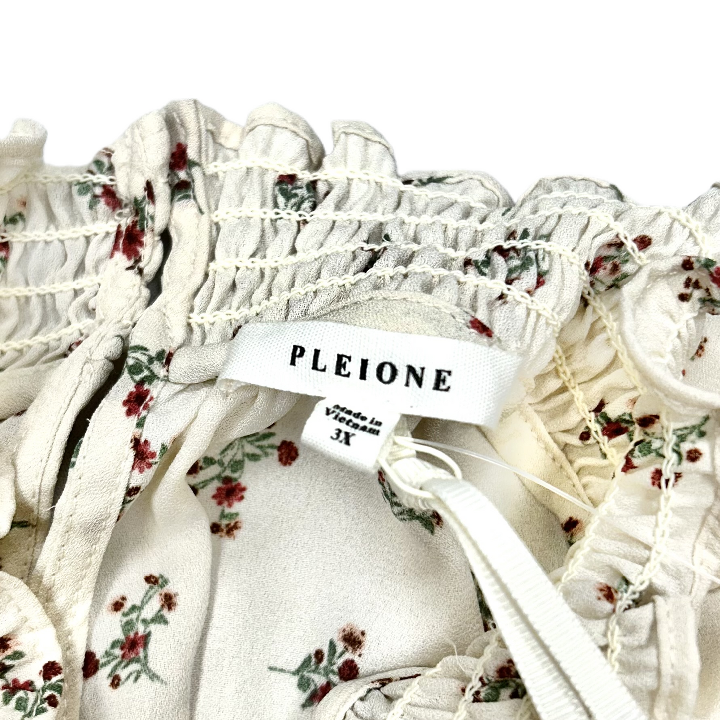 Blouse Long Sleeve By Pleione In Cream, Size: 3x