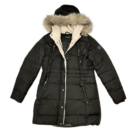 Coat Puffer & Quilted By Lauren By Ralph Lauren In Grey, Size: S