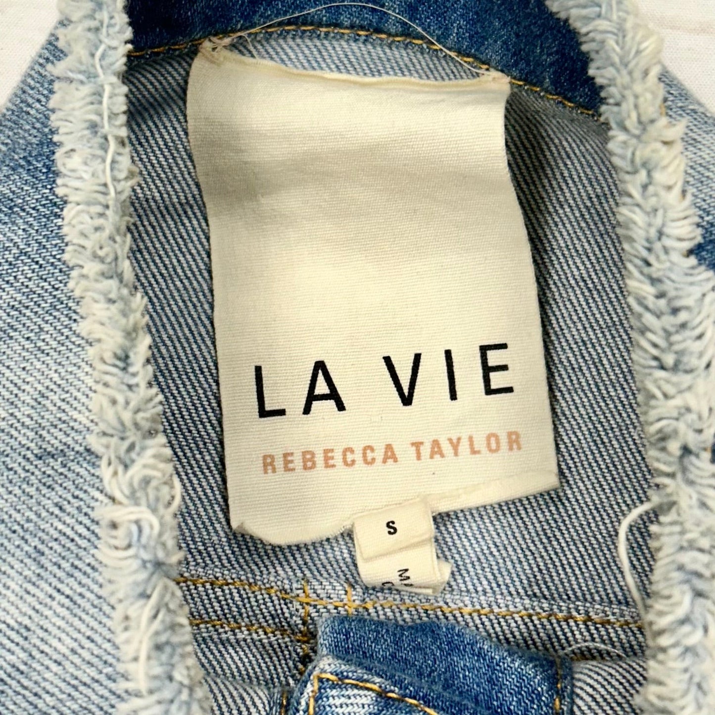 Jacket Denim By Rebecca Taylor In Blue Denim, Size: S