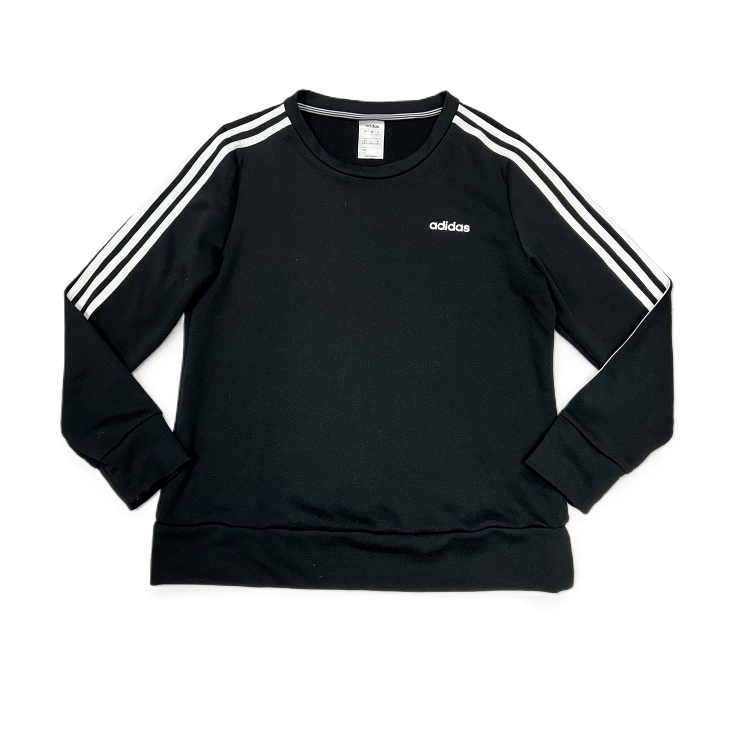 Athletic Sweatshirt Collar By Adidas In Black & White, Size: M