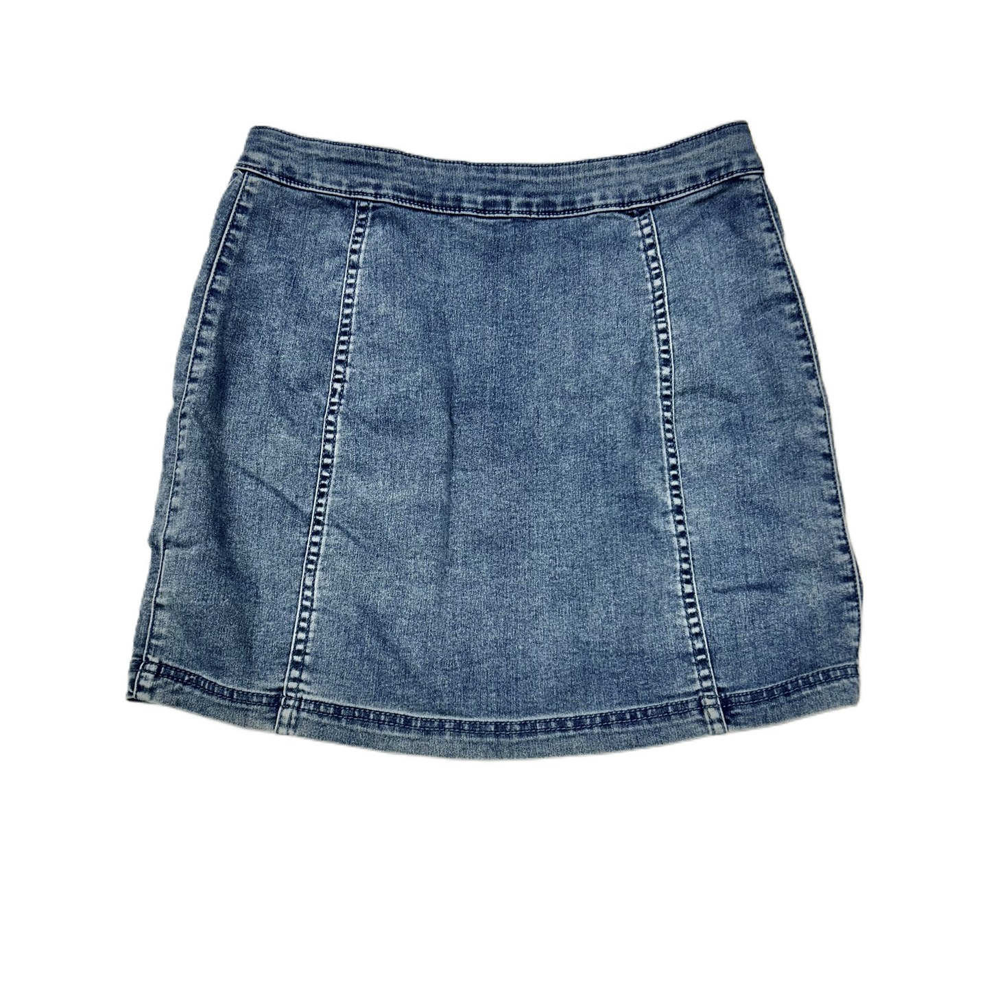 Skirt Mini & Short By Free People In Blue Denim, Size: 8