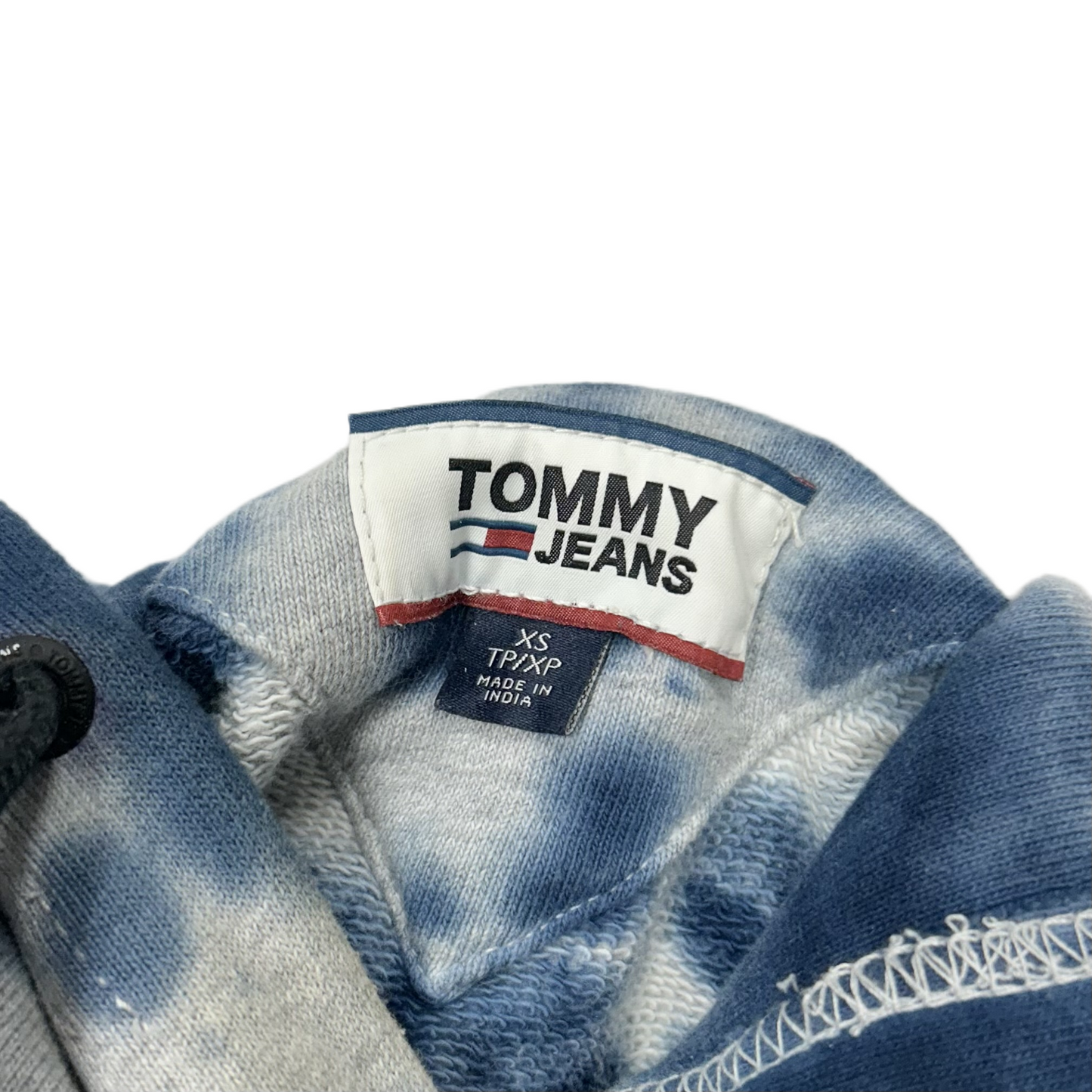 Sweatshirt Hoodie By Tommy Hilfiger In Blue & Grey, Size: Xs