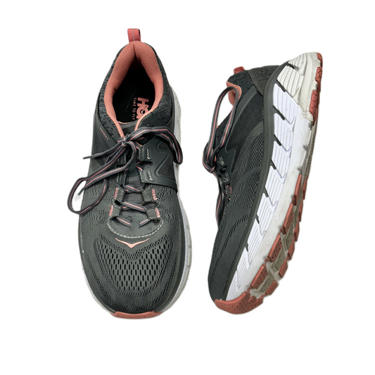 Shoes Athletic By Hoka In Grey & Pink, Size: 10.5