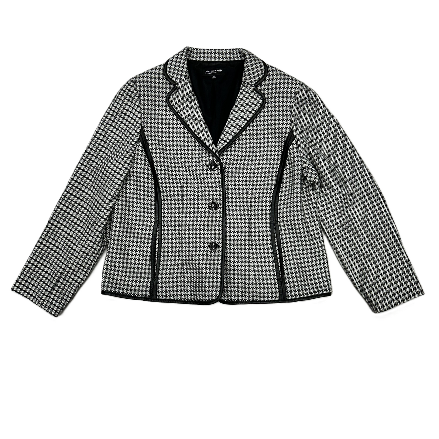 Blazer By Jones New York In Black & White, Size: Xl