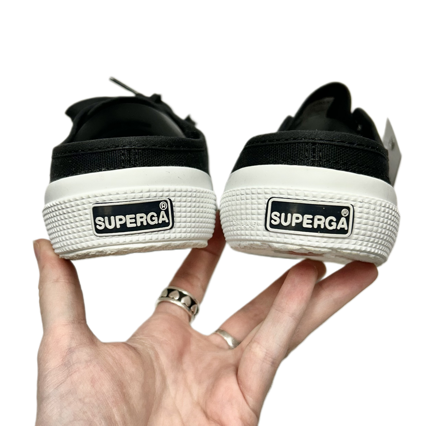 Shoes Sneakers By Superga In Black & White, Size: 11