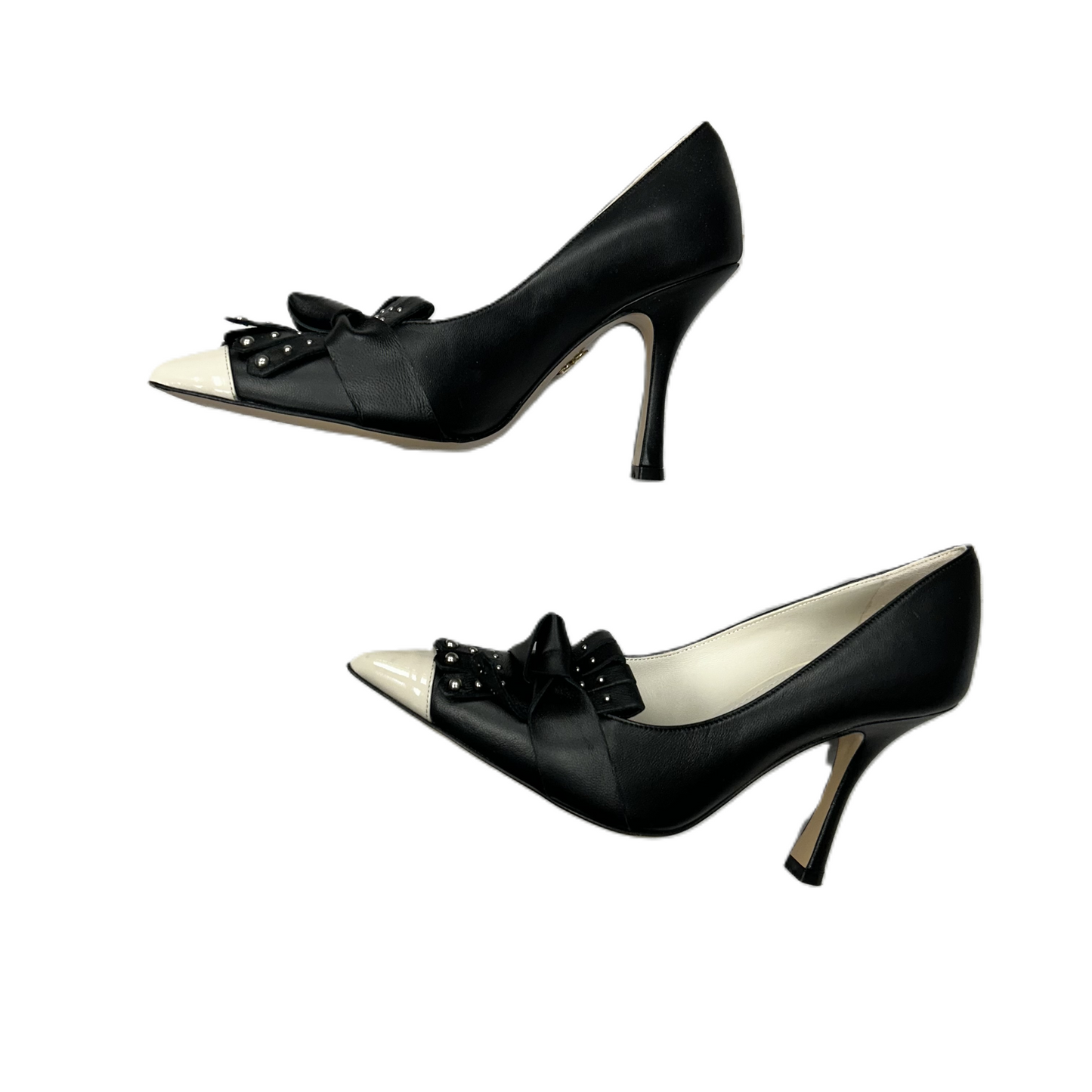 Shoes Heels Stiletto By Robyn Shreiber In Black & Cream, Size: 6.5