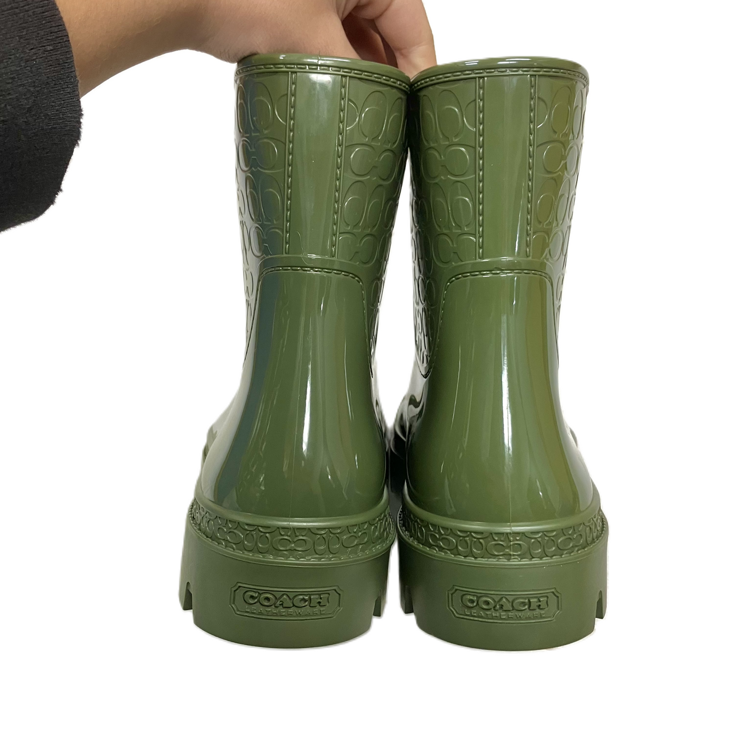 Boots Designer By Coach In Green, Size: 10