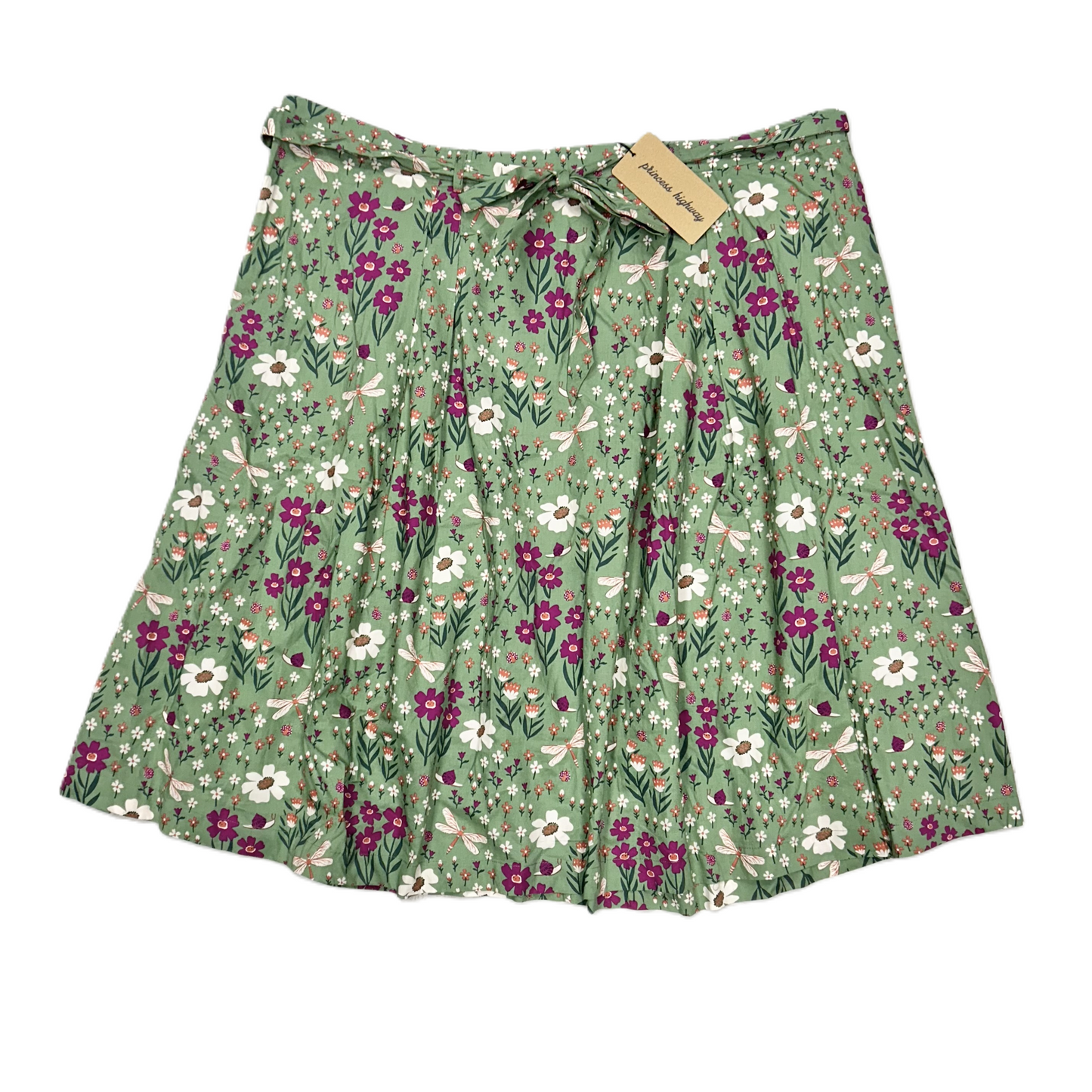 Skirt Midi By Modcloth In Green & White, Size: 28