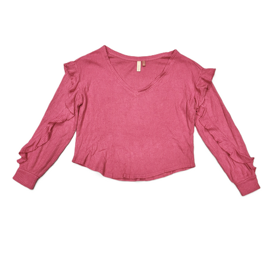 Top Short Sleeve By Pilcro In Pink, Size: S