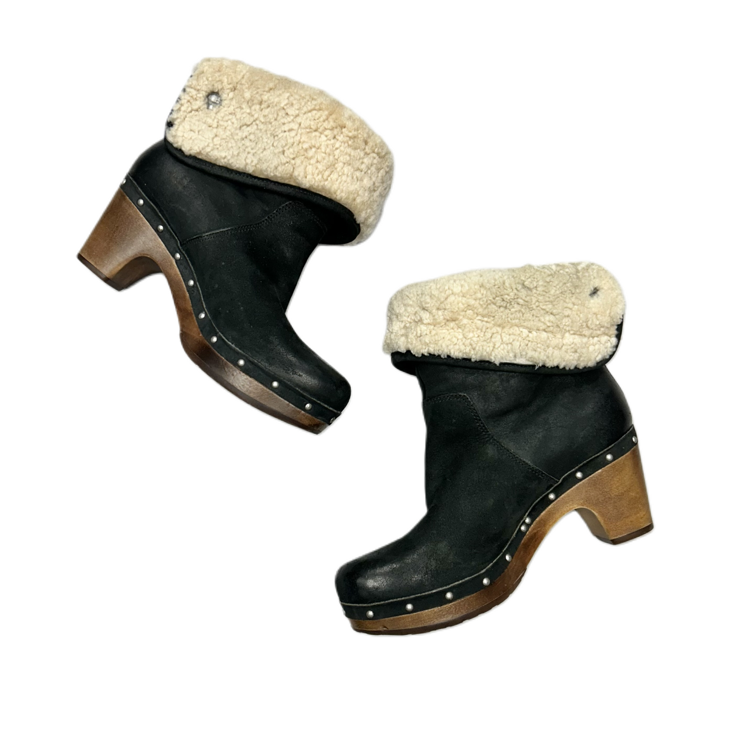 Boots Designer By Ugg In Black & Cream, Size: 6