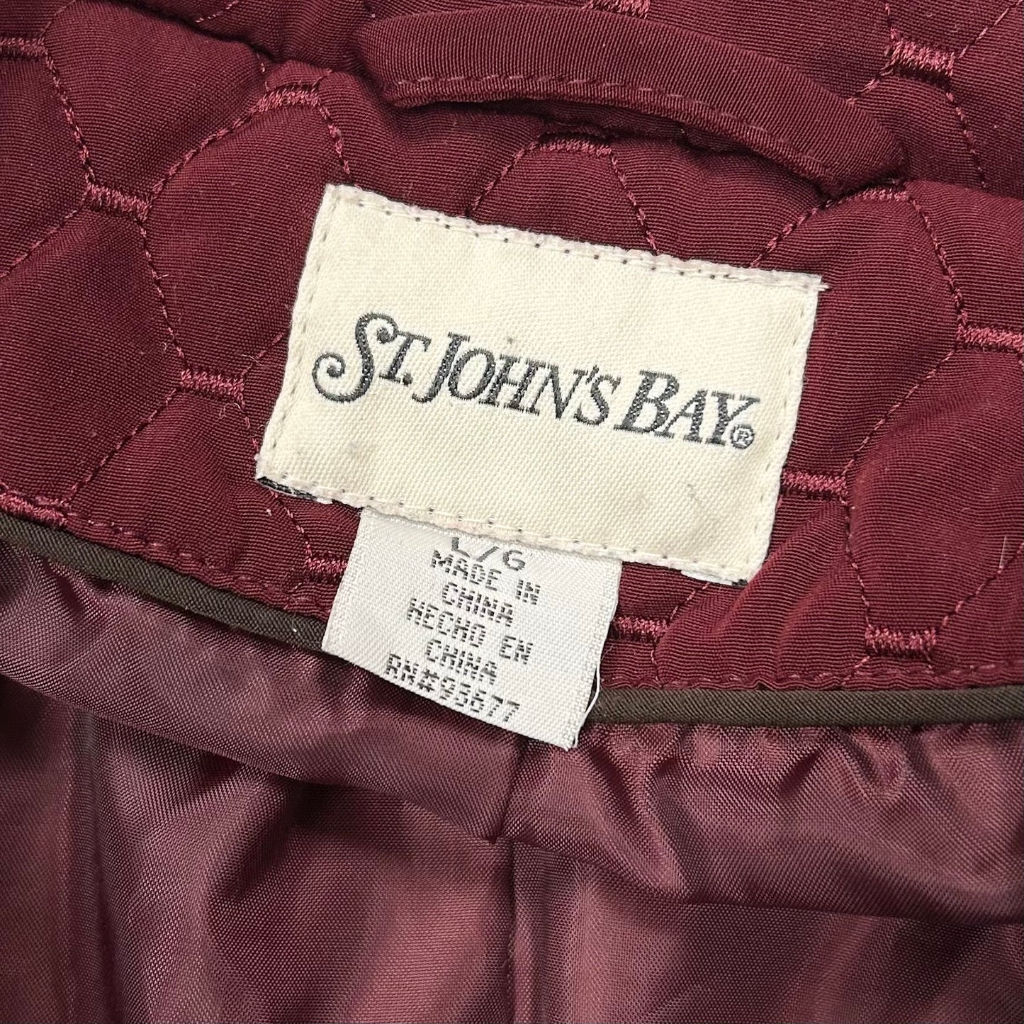 Jacket Puffer & Quilted By St Johns Bay In Maroon, Size: L