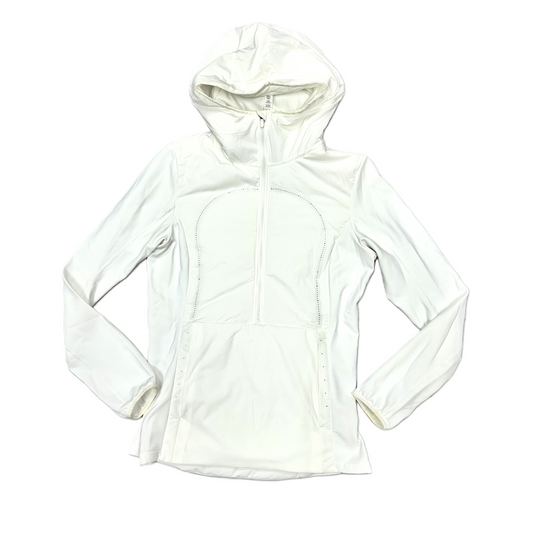 Athletic Jacket By Lululemon In White, Size: M