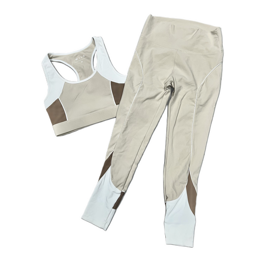 Athletic Pants 2pc By Wilo In Tan & White, Size: M