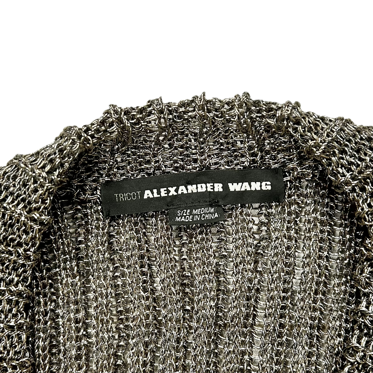 Sweater Cardigan Luxury Designer By Alexander Wang In Gold, Size: M