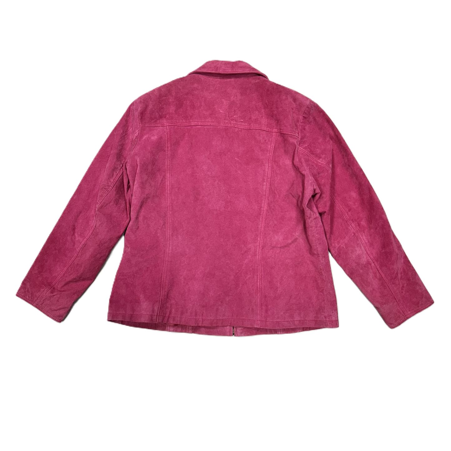 Jacket Leather By Coldwater Creek In Pink, Size: 1x