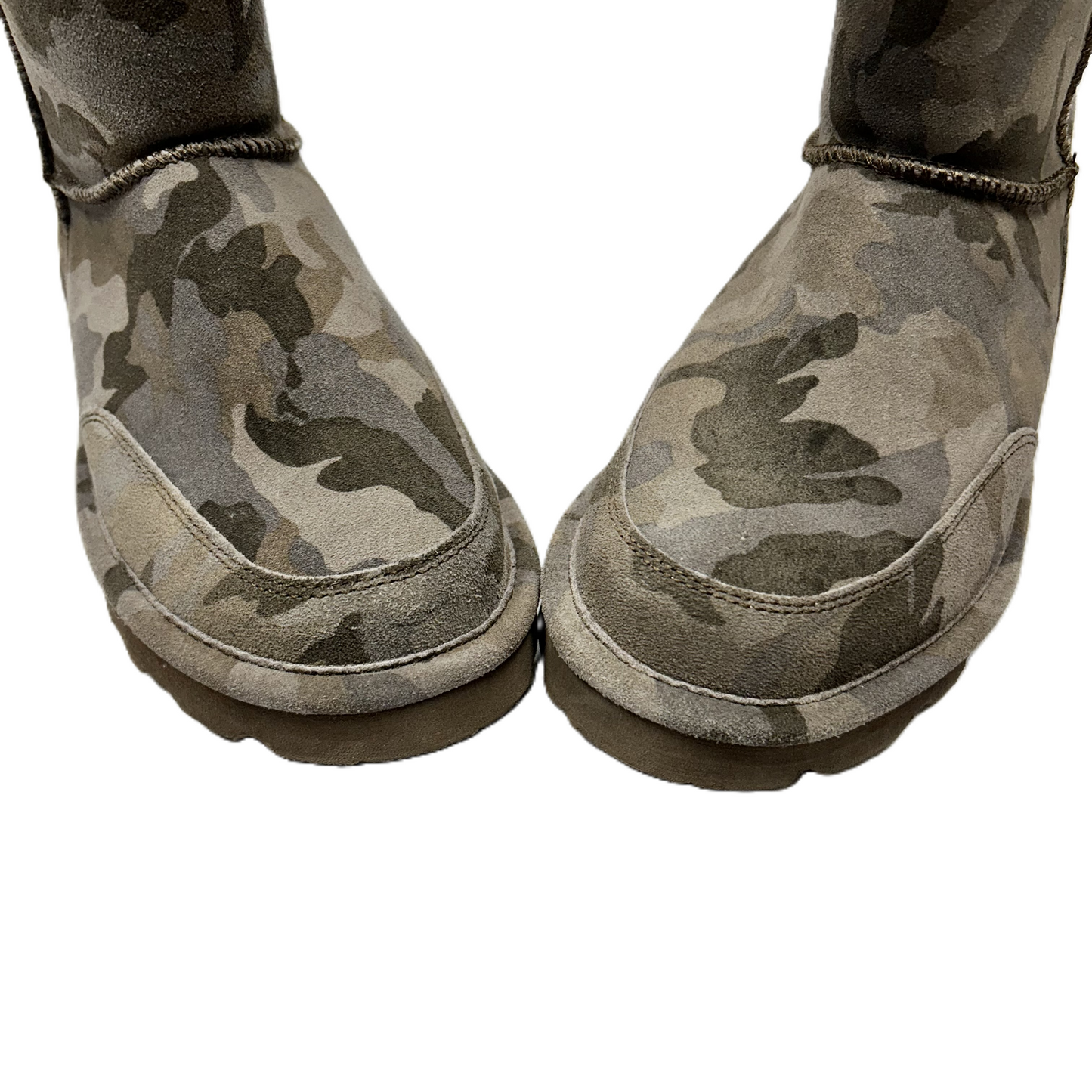 Boots Mid-calf Flats By Bearpaw In Camouflage Print, Size: 10